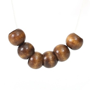 펠트친구  이중구멍나무구슬 10개  1525