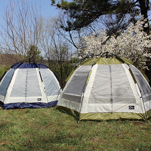 아이디인더스트리  알뜨리 원터치 육각그늘막텐트 에쉬넷