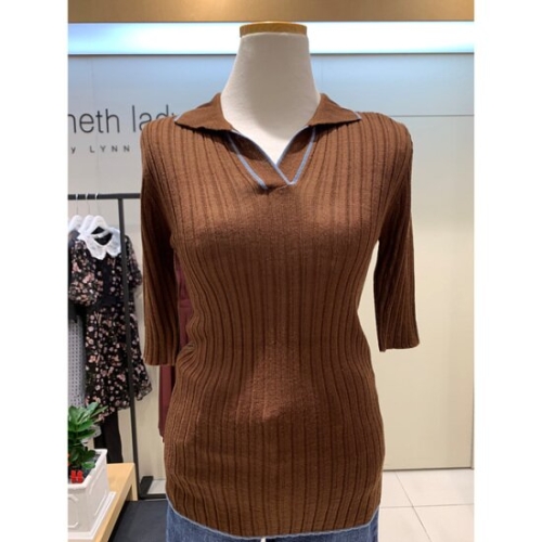 케네스레이디 슬림한 카라배색니트 EKPOJH01