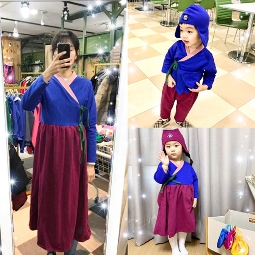 유아 아동 아가 황금이 계량한복 퓨전 생활한복 모자 x