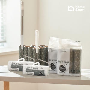 홈앤미  사선컷팅 롱 돌돌이 밀대 롤 테이프 클리너 본체 리필