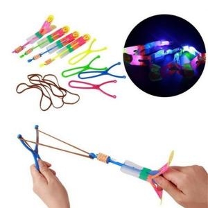LED 불빛낙하산 새총헬리콥터 발광화살 10개