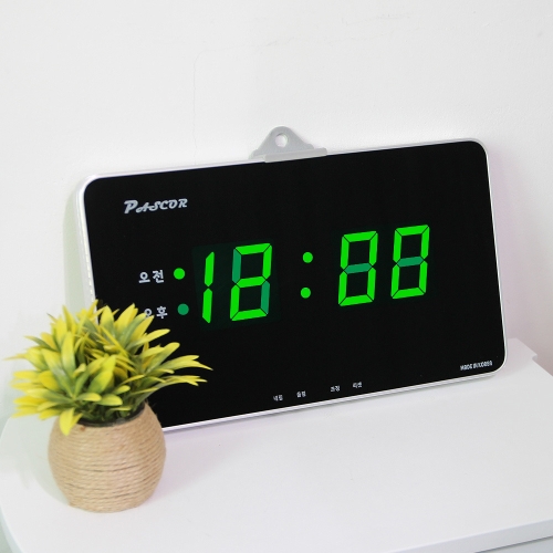 바이오메이트 하이아트 무소음 LED 디지털 벽시계 HYD-319G  시분