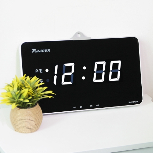 바이오메이트 하이아트 무소음 LED 디지털 벽시계 HYD-317W  시분