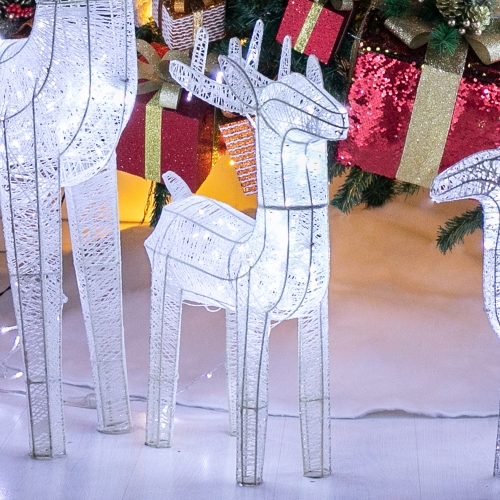 플라워트리  LED니켈사슴 60cm 화이트 트리 전구 소품 장식 TRDELB