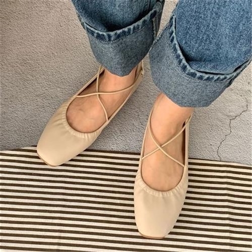 짝꿍닷컴 X밴딩스트랩 발레리나 여성플랫슈즈 RJ-x268