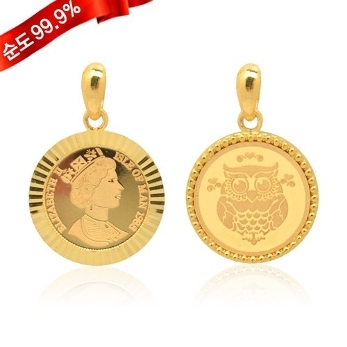 혼골드모아 골드모아 순금 펜던트 7.5g 여왕 양면