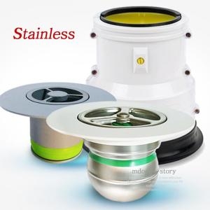 도원드레인  스텐레스재질 하수구냄새차단트랩/베란다 우수관커버/화장실하수구/베란다하수구/악취차단/하수구트랩