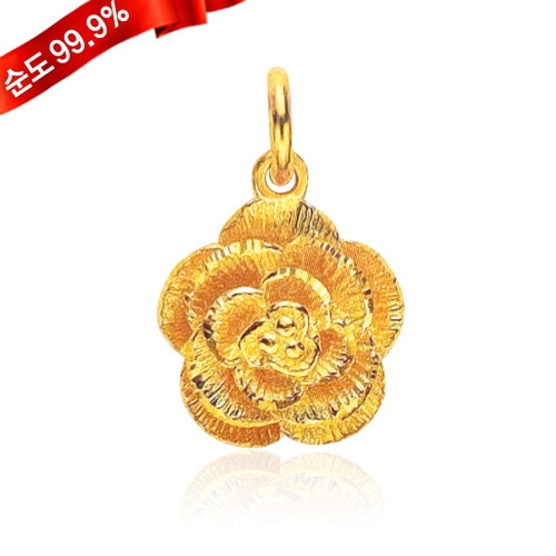 혼골드모아 골드모아 순금 펜던트 3.75g 한송이 장미