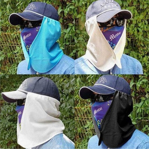 런웨이브 얼굴 햇빛가리개 모자 부착형 자외선차단 볼 마스크A
