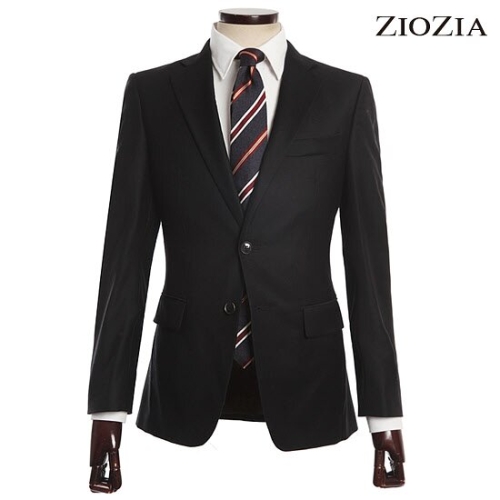 지오지아 모혼방 솔리드 2버튼 정장 자켓_BZS4SB1302BK