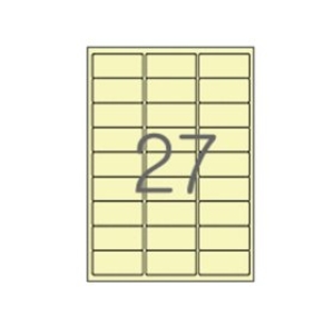 라벨박사  파스텔 컬러 라벨지 노랑 27칸