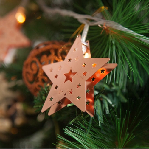 플라워트리  고이도 LED 30P 철재로즈골드별 대 건전지전구 TRDELB