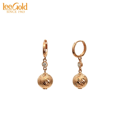 비앤비골드  14K 리골드 토네이도 골드 볼 귀걸이 LGE5428REZ