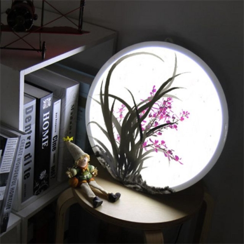 꾸밈  nb876-LED액자35R_풍수동양화난초