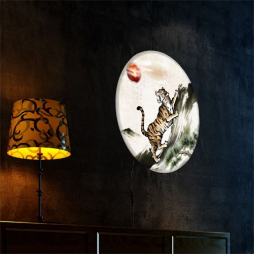 꾸밈  nb823-LED액자45R_풍수전통호랑이