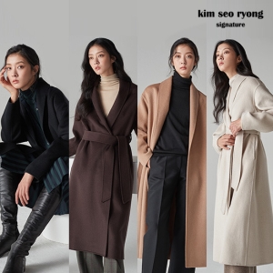  K by 김서룡 시그니처 울 캐시 숄 카라 코트