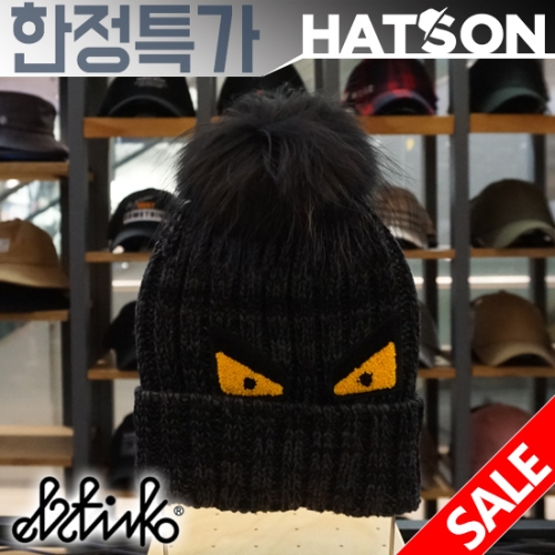 햇츠온 ELSTINKO 남자 여자 여성 남성 겨울 이쁜 털방울 폼폼 골지 니트 비니 모자 AD J5E321BK