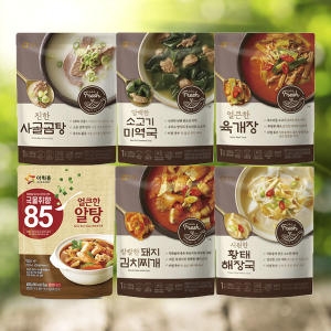 아워홈  간편 즉석국 /사골곰탕 황태해장국 소고기미역국 김치찌개 육개장