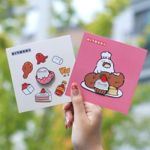 익명이 국내 캐릭터 모양 배지 뱃지W49213F