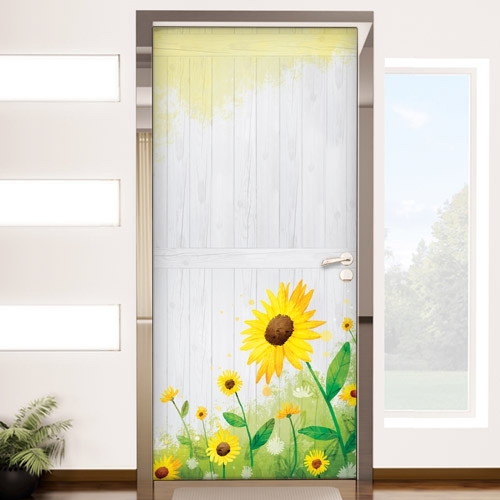 꾸밈  ce558-행복가득해바라기패널_현관문시트지
