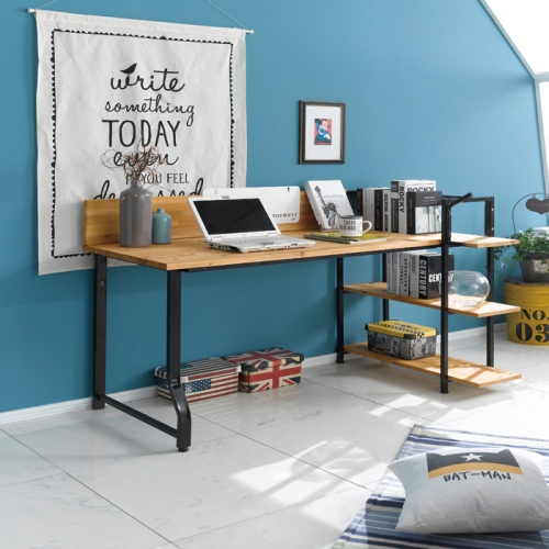 아름이와다움이 나르샤 소나무원목 스틸 3단 h형 책상세트 1500