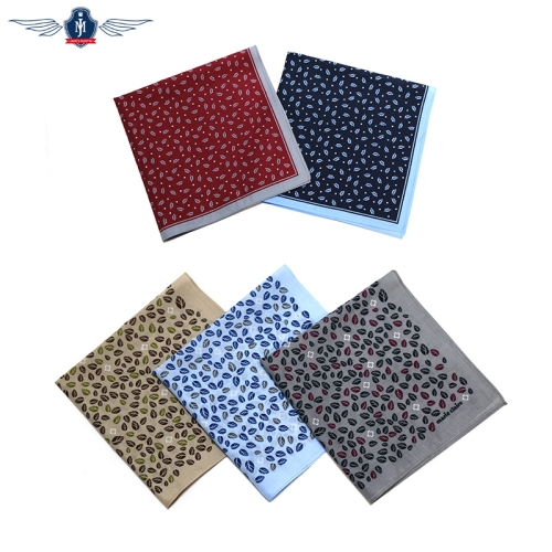 제임스마틴  나뭇잎 패턴 코튼 손수건  JMHA19S-HACH03