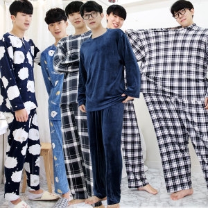 하랑이플 남성 울트라밍크 수면잠옷 FREEXL 상하세트