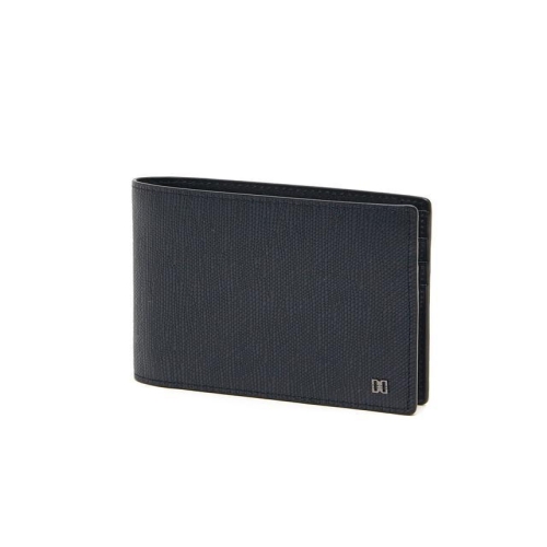 닥스 남성 블랙 가죽 로고 2단 반지갑_DBWA9F323BK