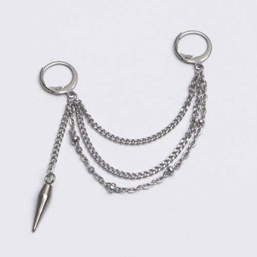 P0978w써지컬 원뿔 드롭 트리플 멀티체인 투핀 피어싱