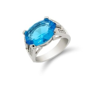 갤러리민  아쿠아 블루 원큐 반지/데일리/큐빅반지/주얼리  3495250