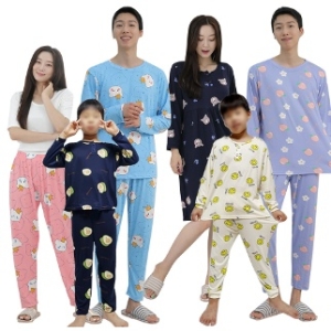 밍크 아동 짱구 잠옷 상하세트 흰둥이 주니어 수면