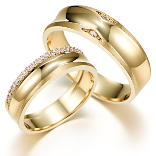 커플레인  두꺼운 18K 금 반지 커플링 R18CR081