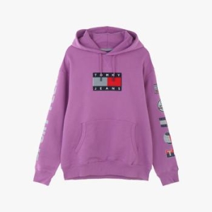 타미힐피거 데님 남성 코튼 그래픽 긴소매 후드 티셔츠_T32A0TTO082MT1 VDR