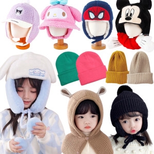 유아 아동 목도리 세트 넥워머 귀마개 털 귀달이 모자