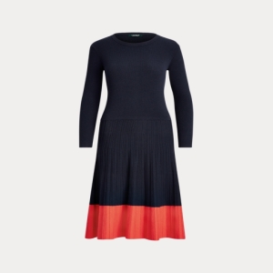  폴로랄프로렌 Color Block Cotton-Blend Dress