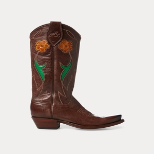  폴로랄프로렌 여성 Selene Leather Cowboy Boot