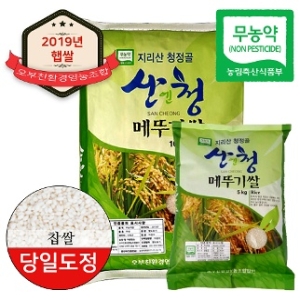 산엔청 2019 지리산 메뚜기쌀 찹쌀 10kg[1개]