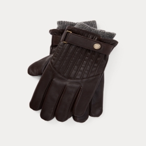  폴로랄프로렌 남성 Quilted Leather Racing Gloves