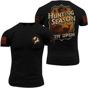  Grunt Style Vintage Hunting T-Shirt - Black