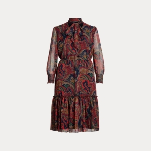  폴로랄프로렌 Georgette Tie Neck Dress 상품이미지