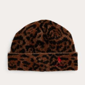  폴로랄프로렌 여성 Leopard-Print Wool-Blend Hat