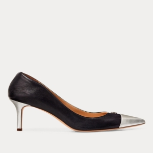  폴로랄프로렌 여성 Lanette Leather Toe-Cap Pump