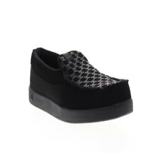  DC 남성 Villain Black Leather Athletic Skate Shoes_301361