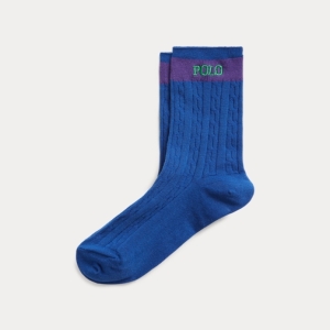  폴로랄프로렌 여성 Cable-Knit Crew Socks