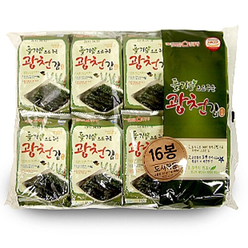 삼육수산 광천들기름 16단 도시락김 4g*16봉 *8팩 - 에누리 가격비교