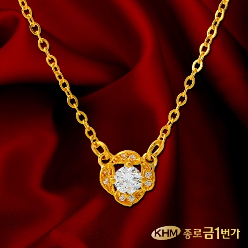 종로금1번가  순금 네잎큐빅 목걸이