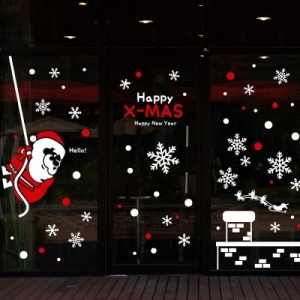 디버거 바보사랑 cmi308-벽타는 산타-크리스마스 스티커-낭만창고