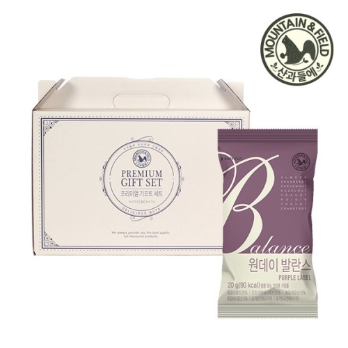 산과들에  한줌견과 원데이 발란스 퍼플 선물세트 20g 30개입