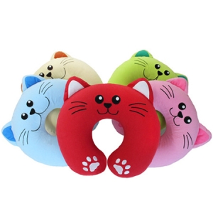 애니나라 스마일캣 휴대용 목쿠션 (레드)